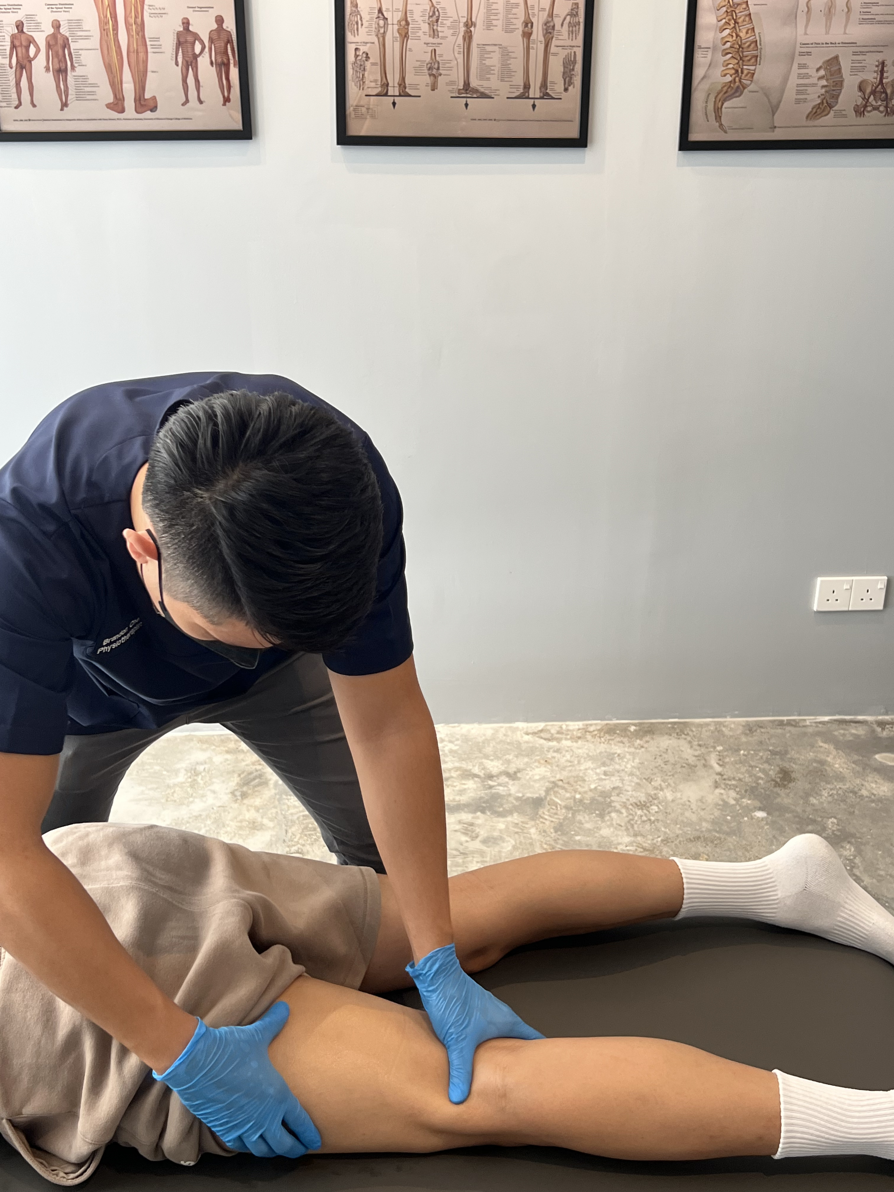 Brandon demonstrating rehabilitation exercise